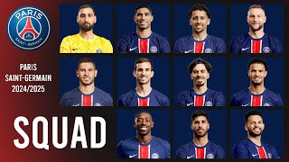 Paris SaintGermain Squad 20242025  Ligue 1 [upl. by Novelia812]