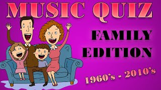 30 HIT Songs for the WHOLE FAMILY to guess  MUSIC QUIZ  Guess the song [upl. by Fionna]