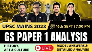 History Art amp Culture  GS Paper 1 Analysis  UPSC Mains 2023  Mrunal Patel amp Others [upl. by Secunda807]