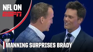 Peyton Manning surprises Tom Brady at Patriots HOF induction  NFL on ESPN [upl. by Lisette356]