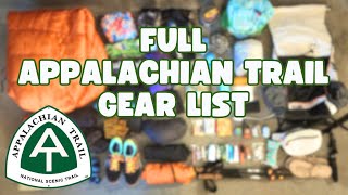 Full Appalachian Trail Gear List second time thruhiker [upl. by Enywtna]