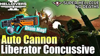 Helldivers 2  Liberator Concussive has Drum Magazine No commentary Gameplay Max difficulty [upl. by Gautious]