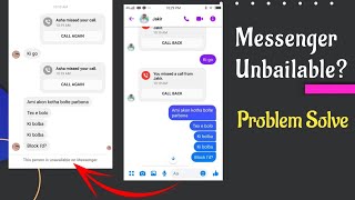 how to fix this person is unavailable on messenger but not blocked problem solve  messenger unblock [upl. by Liza800]