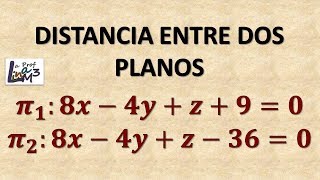 Distancia entre dos planos paralelos  La Prof Lina M3 [upl. by Hill]