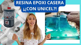 💎🌟RESINA EPOXI CASERA CON UNICEL Y DISOLVENTE ¿FUNCIONA🌟🤞💎VIDRIO LÍQUIDO BARATO💎 [upl. by Cirilla]