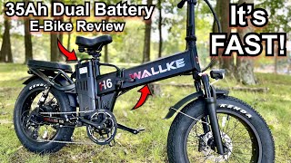 Wallke H6 Electric Fat tire bike review  A FAST EBike with massive battery capacity [upl. by Filmore]