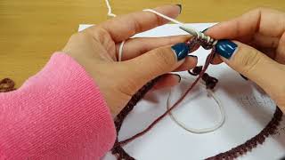 브리오쉬동영상1  Brioche knitting in round setup  브리오쉬뜨기 브리오쉬스티치 브리오쉬원형뜨기 준비단 [upl. by Jansson]