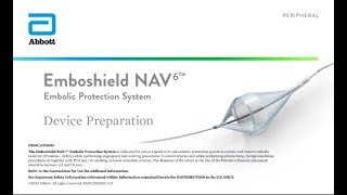 Device Preparation  Emboshield NAV6™ Embolic Protection System [upl. by Anirbaz618]