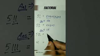 Factorial ❣️mathstheseries maths shorts simplictiontricks mathstricks factorials [upl. by Odlareg]