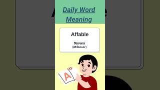 Affable meaning in hindi  Word meaning  daily use word meaning  english word meaning [upl. by Llecram736]