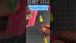 Best Way To Clean Posca Pens  😍 Pt2 art drawing shorts [upl. by Barfuss]