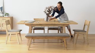 Castlery Lookbook  Miles Extendable Dining Table [upl. by Kapoor972]