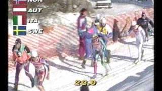 SkidVM 1991  Val di Fiemme  4x10 km  2 av 6 [upl. by Gavette]