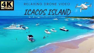 Flying over Icacos Island in Puerto Rico drone 4K video  2021 [upl. by Elocen557]