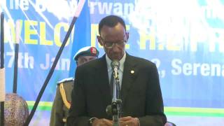 President Kagame addresses Rwandans living in Uganda Kampala 27 january 2012 Part 22 [upl. by Alexina]