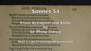 Sonnet 54 from Astrophel amp Stella by Sir Philip Sidney read in Late Elizabethan Pronunciation [upl. by Airdnna]