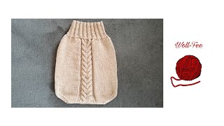 wärmenden Sack ähnlich wie Pucksack für Neugeborene stricken Schritt für Schritt Anleitung [upl. by Elumas261]