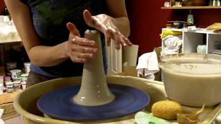 Pottery  How to Center Clay on the Wheel [upl. by Buddie]