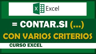 Función Contar Contarsi contarsiconjunto con varios criterios en Excel [upl. by Urita]