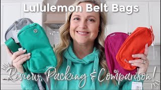 LULULEMON  Mini 1L amp 2L Belt Bags Review Packing amp Comparison on the body  GatorMOM [upl. by Susi]