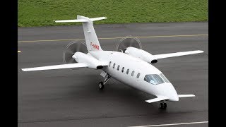 Piaggio P180 Avanti II landing  Great sound [upl. by Anirtruc206]