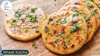 Wheat Flour Kulcha Recipe  No Maida No Yeast Kulcha Recipe  The Terrace Kitchen [upl. by Lexine]