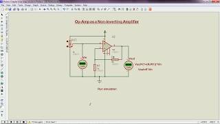 Proteus  Op Amp as a Non Inverting Amplifier [upl. by Ellene]