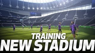 PLAYERS TRAIN AT SPURS NEW STADIUM FOR THE FIRST TIME 😍 [upl. by Biddick218]