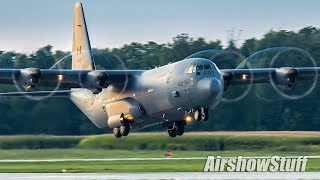 Canadian C130J30 Super Hercules Twilight Demo  Airshow London 2021 [upl. by Attelrahc914]