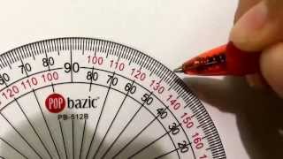 How to draw angles using a protractor outer scale more examples [upl. by Mehalick]