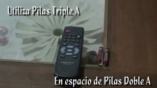 Como usar Pilas Triple A en espacio para Pilas Doble A [upl. by Thea]