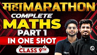 Complete CBSE Class 9th 𝐌𝐀𝐓𝐇𝐒 Part1  Full Syllabus in One Shot  Maha Marathon [upl. by Mead]