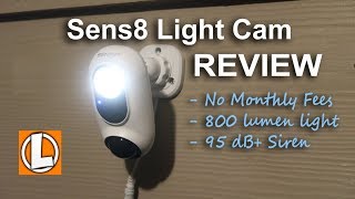 Sens8 Light Cam Review  Unboxing Features Setup Installation Day amp Night Footage [upl. by Nerhe]