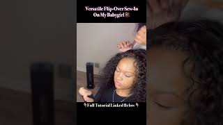 Versatile Flip Over Sew In hair hairstyle hairtutorial [upl. by Aicenra]