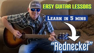 Rednecker  By Hardy  Beginner Guitar Lesson  Guitar Chords [upl. by Angela944]