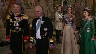 State banquet for King Frederik X of Denmark during state visit to Sweden 2024 [upl. by Louie723]