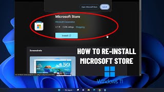 FIXED How To Reinstall Microsoft Store Windows 11 Microsoft Store not Working  2024 [upl. by Nylirej930]