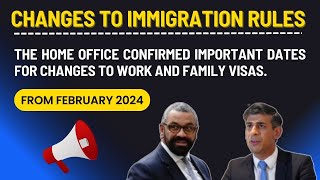 The Home Office confirmed dates for changes to work and family visas [upl. by Gillett989]