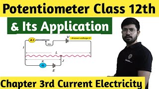 Potentiometer  Application of Potentiometer  Internal Resistance by Potentiometer Class 12th [upl. by Symon]