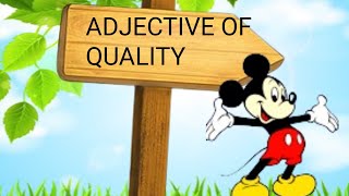 ADJECTIVE OF QUALITY  CLASS 6TH  ENGLISH GRAMMAR [upl. by Lihcox292]