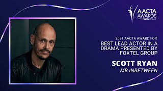 Scott Ryan Mr Inbetween wins Best Lead Actor in a Drama  2021 AACTA Awards [upl. by Morganne]