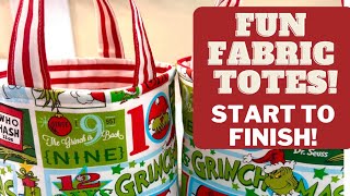 CRAFT FAIR SERIES 2023 FUN FABRIC TOTE BAGS EASY TUTORIAL START TO FINISH [upl. by Waugh446]