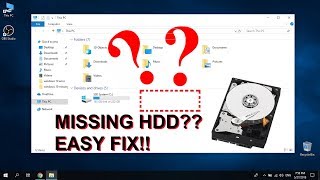 Windows 10 HOW TO  Missing Hard Drive EASY FIX [upl. by Rim857]