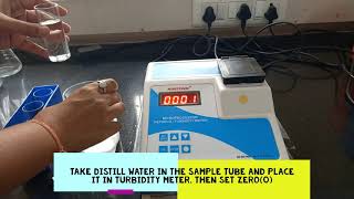 Determination of Turbidity of Water sample using Turbidity meter [upl. by Aysa610]