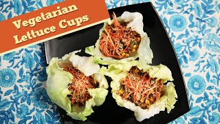 Vegetarian Lettuce Cups  Quick amp Easy To Make Starter Recipe  Divine Taste With Anushruti [upl. by Ennis]