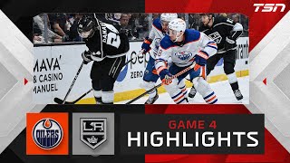 HIGHLIGHTS Game 4  Edmonton Oilers vs Los Angeles Kings [upl. by Boiney]