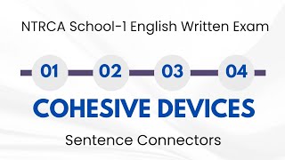 NTRCA Cohesive Devices Sentence Connectors  SSC25 HSC24 HSC25 HSC26 [upl. by Sinnod228]