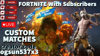 Live Fortnite with VIEWERS ogsun537x3 fortnitewithviewers [upl. by Heyman]