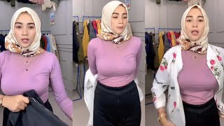 Hijab Style Olshop Try On Random Jaket Wanita Bomber Import Thailand [upl. by Niko]