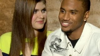 Texas Chainsaw 3D Exclusive Interview with Stars Alexandra Daddario and Trey Songz [upl. by Flss]